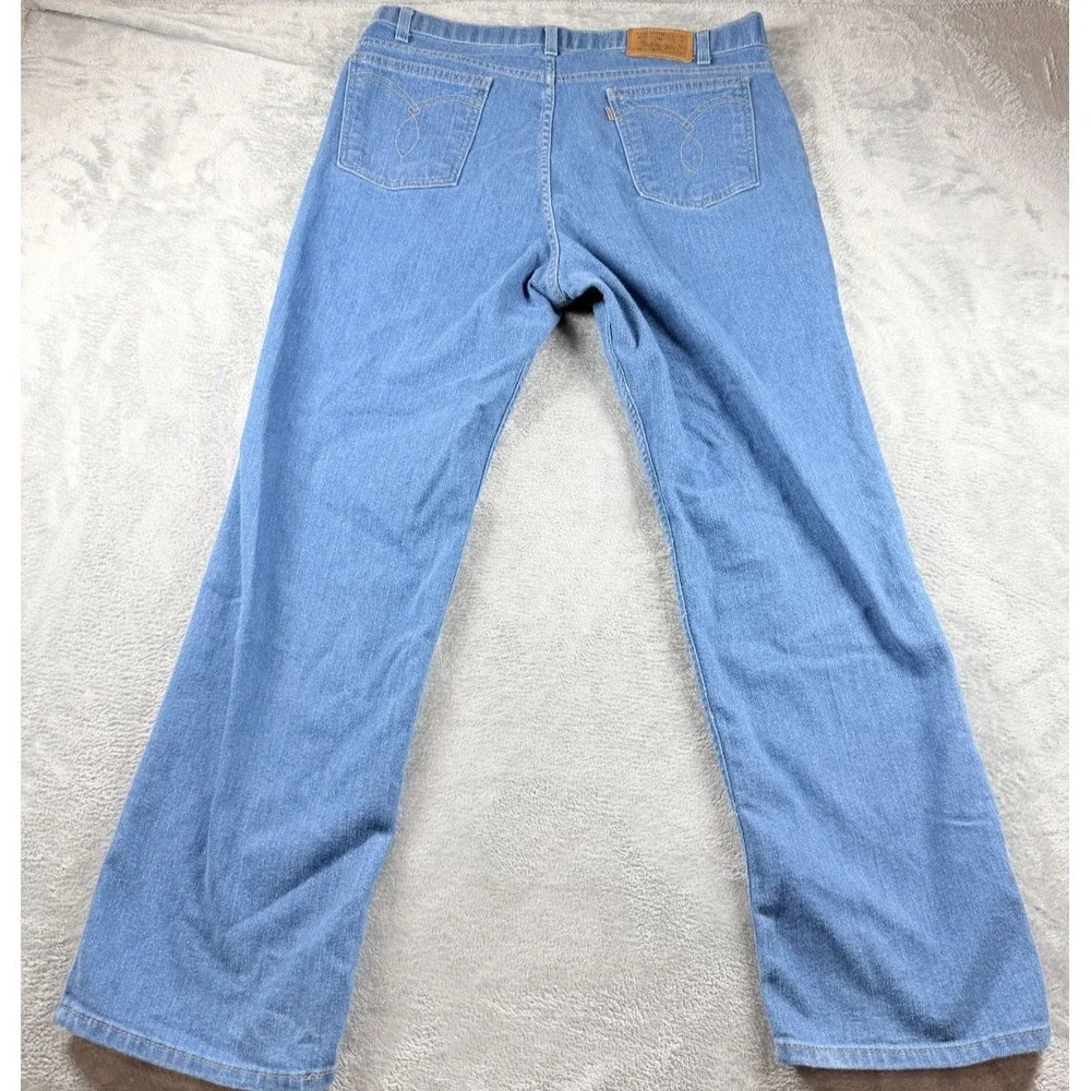 Vtg Levi's Brown Tab Straight Leg Jeans 38x30 Blue Denim Workwear Faded